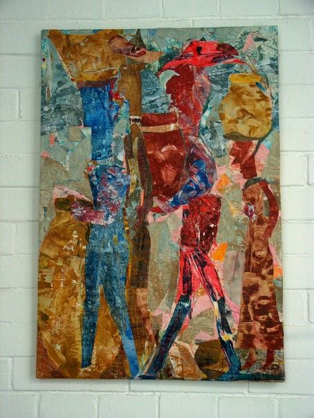 07 Die Tonarbeiter, 2007 , Collage. 53  x 76 cm  HPIM3439