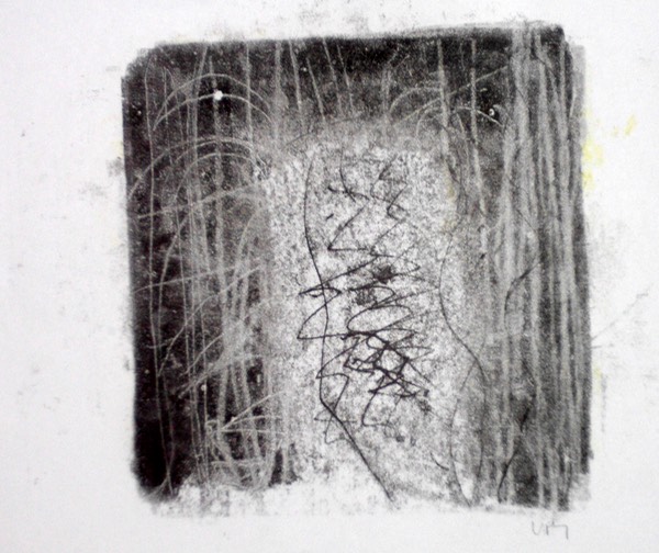 04 Glühbirne, 2011. Monotypie. 24 x 24 cm